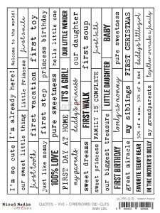 NAPISY DIE CUTS-ANG BABY GIRL CRAFT O'CLOCK