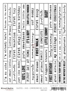 NAPISY DIE CUTS-ANG BABY BOY CRAFT O'CLOCK