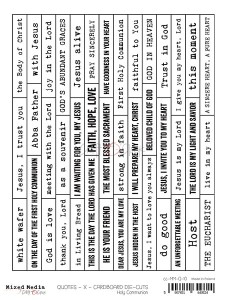 NAPISY DIE CUTS-ANG HOLY COMMUNION CRAFT O'CLOCK