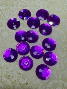 OZDOBY - GUZIKI KRYSZTAŁOWY FIOLET (2cm) - 15SZT