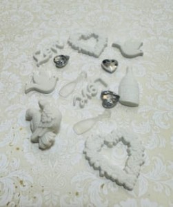 OZDOBY - GUZIKI ŚLUB  - 14SZT CRAFTITALIA