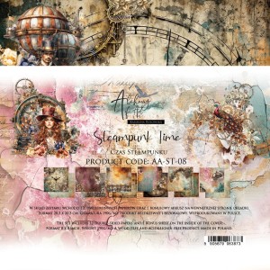ZESTAW PAPIERÓW 20X20 Steampunk Time AA-ST-08