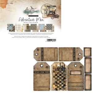 ZESTAW PAPIERÓW 20X20CM ADVENTURE MEN ALCHEMY OF ART KAROLINA BUKOWSKA