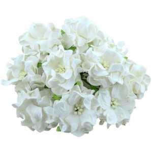KWIATY GARDENIA 2,5CM BIAŁE 5SZT