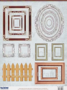 ARKUSZ PAPIERU A4 Z ELEMENTAMI 3D RAMKI 85008