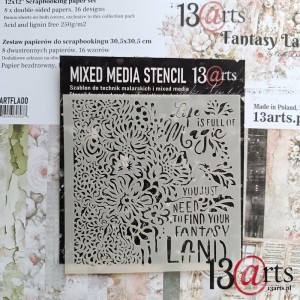 MASKA-SZABLON FANTASY WORLD LIFE IS FULL OF MAGIC ARTFLA17