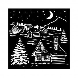MASKA-SZABLON 18X18CM KSTDQ126 THE OWL'S HOUSE CHATKA
