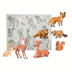 FOREMKA SILIKONOWA ZWIERZĄTKA LEŚNE 11,5CMX14,5CM