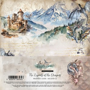 ZESTAW PAPIERÓW 15X15  The Legends of the Dragons   AA-LOD-12 ALCHEMY OF ART