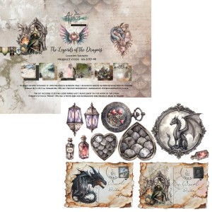 ZESTAW PAPIERÓW 20X20  The Legends of the Dragons   AA-LOD-08 ALCHEMY OF ART