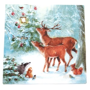 SERWETKA SARENKA, JELEŃ I ZWIERZĄTKA  1SZT AMBIENTE