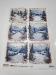PAPIER RYŻOWY A4 WINTER MOUNTAINS 5 4699 SCRAPLOVE