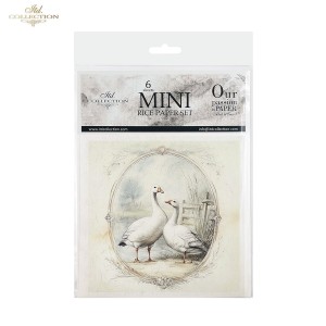 ZESTAW PAPIERÓW RYŻWOYCH RSM 162 GĘSI ITD COLLECTION