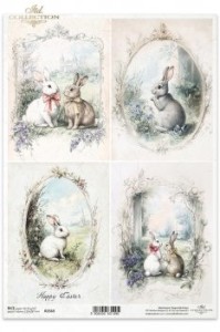 PAPIER RYŻOWY A4 R2569 ZAJĄCE ITD COLLECTION