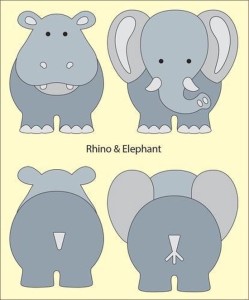 WYKROJNIK SŁONIK I HIPCIO DDD007 NELLIE'S