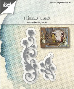 WYKROJNIK 2 ORNAMENTY - Hibiscus swirls 6002/1227 JOY!CRAFTS
