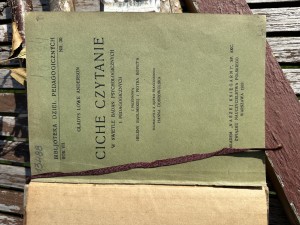 STARA KSIĄŻKA Gladys Lowe Anderson " Ciche Czytanie" GRAFITOWA OKŁADKA