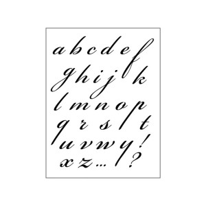 STEMPEL KAUCZUKOWY 14x18 cm LITERY MAŁE KURSYWA WTKCC119 STAMPERIA
