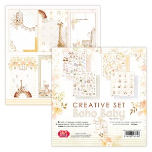 ZESTAW PAPIERÓW 30X30 BOHO BABY CREATIVE SET CSET06-BH-8