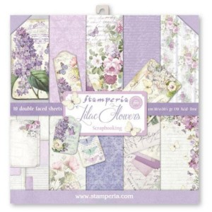 ZESTAW PAPIERÓW 30X30 SBBL21 LILAC FLOWERS