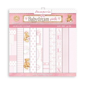 ZESTAW PAPIERÓW 20X20 SBBS58 BABYDREAM PINK