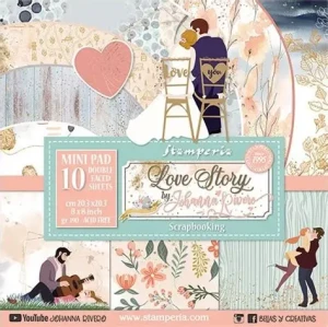 ZESTAW PAPIERÓW 20X20 SBBS22 LOVE STORY