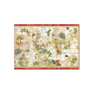 PAPIER RYŻOWY 48X33 TŁO RÓŻANE DFS279 STAMPERIA