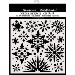 SZABLON 3D 18X18CM KSDTQ49 ŚMIEŻYNKI WINTER TALES STAMPERIA
