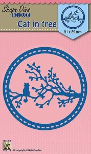 WYKROJNIK NELLIE BLUE - CAT IN THE TREE  SDB020