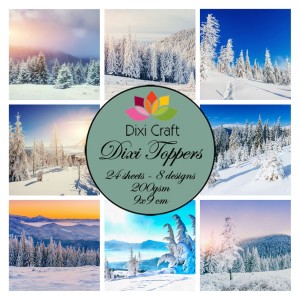 ZESTAW PAPIERÓW 9X9 24SZT 8 designs ET0273 DIXI TOPPERS