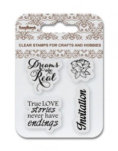 STEMPEL AKRYLOWY 4SZT 7X7cm Invitation  ScrapBerry's SCB4907086