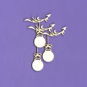 TEKTURKA ZIMOWA KOLEKCJA Bombki na gałązce3 1,5mm 976 CraftyMoly