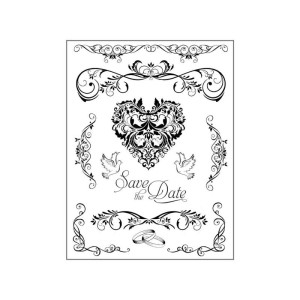 STEMPEL KAUCZUKOWY 12SZT SAVE THE DATE 14X18CM WTKCC117 STAMPERIA