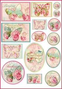 PAPIER RYŻOWY A4 WIOSNA MOTYLE DFSA4070 STAMPERIA