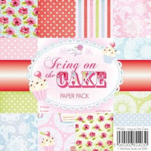 ZESTAW PAPIERÓW 15X15 ICING ON THE CAKE 36SZT PP042 WILD ROSE STUDIO