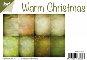 ZESTAW PAPIERÓW A4 12SZT WARM CHRISTMAS 6011/0510 JOY!CRAFTS