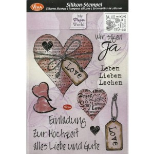 STEMPEL AKRYLOWY VIVA 130 SERCE ŚLUB