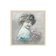 SERWETKA VINTAGE V23 DZIEWCZYNKA FIOŁKI SAGEN