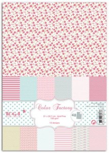 PAPIER A4 100g/m2 - Color Factory - 48szt- 12designs - PPK002 TOGA