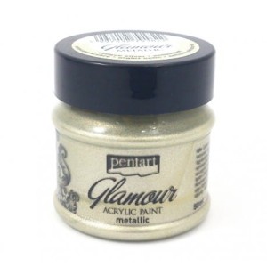 FARBA AKRYLOWA 50ml GLAMOUR METAL .ANTYCZNE SREBRO