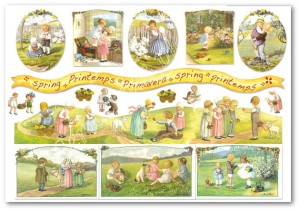 PAPIER RYŻOWY 48X33 PRIMAVERA DFS055 STAMPERIA