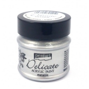 FARBA AKRYLOWA 50ml DELICATE METALICZNE SREBRO PENART