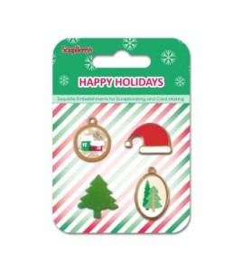 OZDOBY METALOWE 4szt CHRISMAS ScrapBerry's SCB3409114