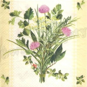 SERWETKA Nouveau ZIOŁA Bunch of Herbs cream 74193