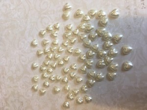 PÓPEREŁKI SERDUSZKA 8mm ok. 60szt KREMOWE PPS-801