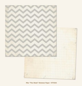 PAPIER 30x30 - now and then SHIMMER - SREBRNY NT1044