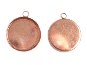 RAMKA METALOWA ok. 3,50x26x31 mm, wewnątrz 25 mm MIEDŹ