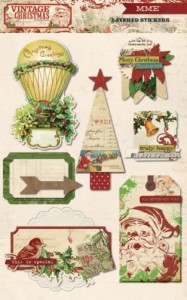 Naklejki 3D - VINTAGE CHRISTMAS 7szt VC1018 MME