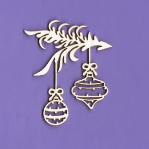 TEKTURKA ZIMOWA KOLEKCJA Bombki na gałązce1 1,5mm 992 CraftyMoly