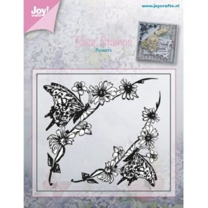 STEMPEL AKRYLOWY 2SZT NAROŻNIKI Z MOTYLAMI 6410/0378 JOY! CRAFTS